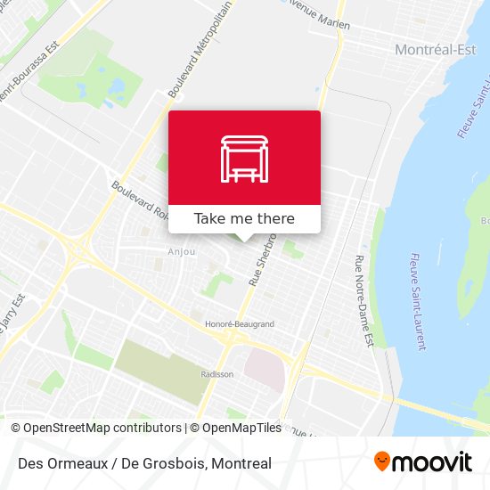 Des Ormeaux / De Grosbois map