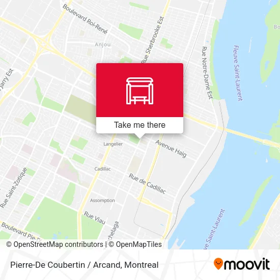 Pierre-De Coubertin / Arcand map
