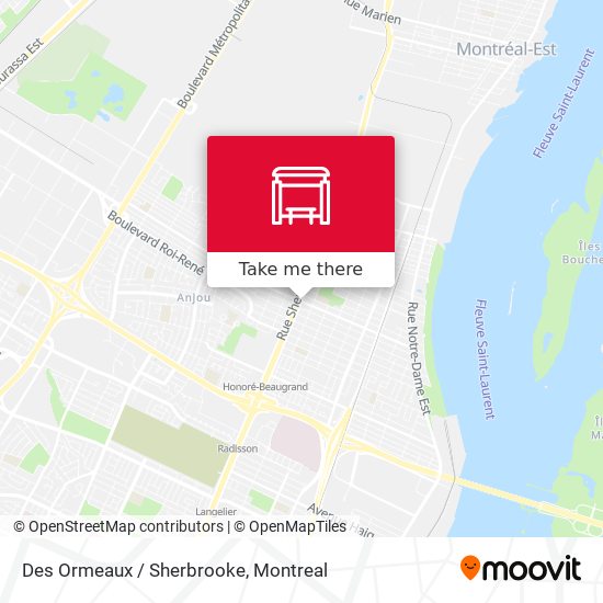 Des Ormeaux / Sherbrooke map