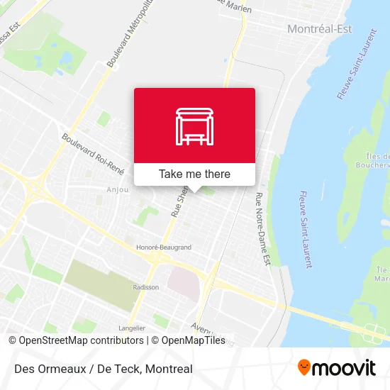 Des Ormeaux / De Teck map