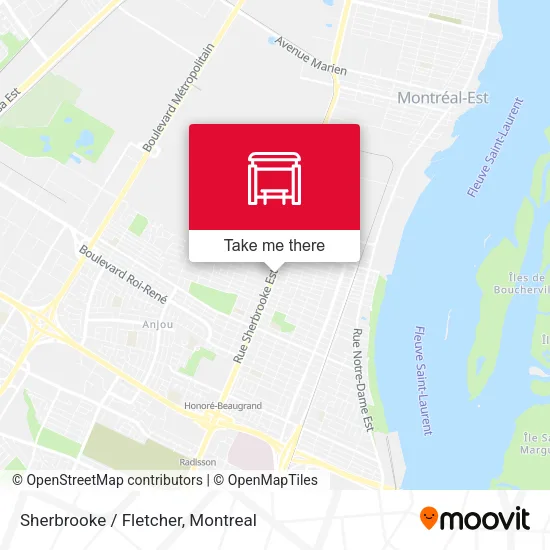 Sherbrooke / Fletcher map