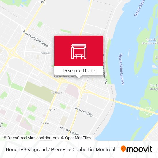 Honoré-Beaugrand / Pierre-De Coubertin map