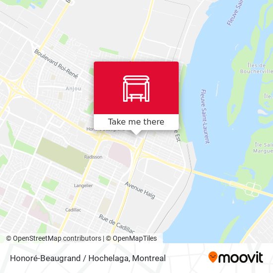 Honoré-Beaugrand / Hochelaga map