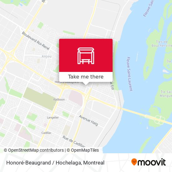 Honoré-Beaugrand / Hochelaga map