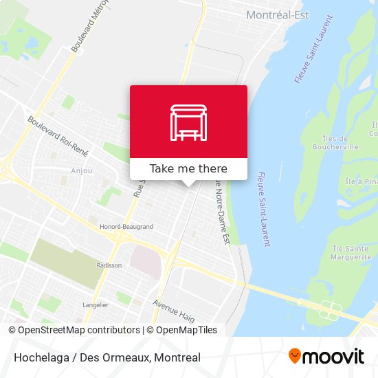 Hochelaga / Des Ormeaux map