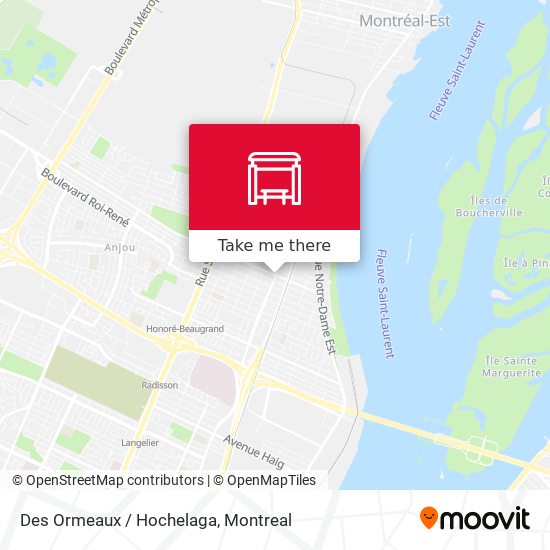 Des Ormeaux / Hochelaga map