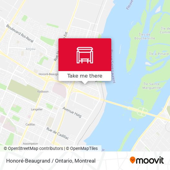 Honoré-Beaugrand / Ontario map