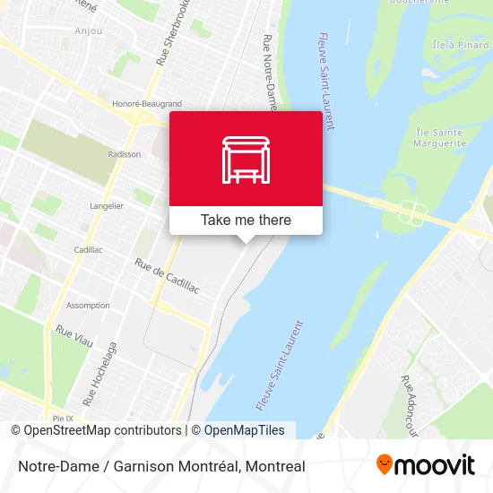 Notre-Dame / Garnison Montréal map