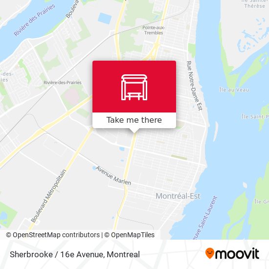 Sherbrooke / 16e Avenue map