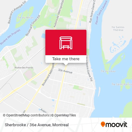 Sherbrooke / 36e Avenue map