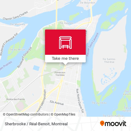 Sherbrooke / Réal-Benoit map