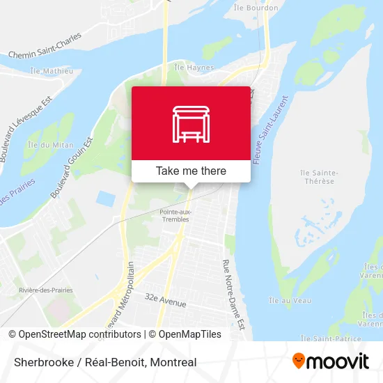 Sherbrooke / Réal-Benoit map