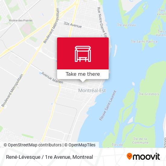 René-Lévesque / 1re Avenue map