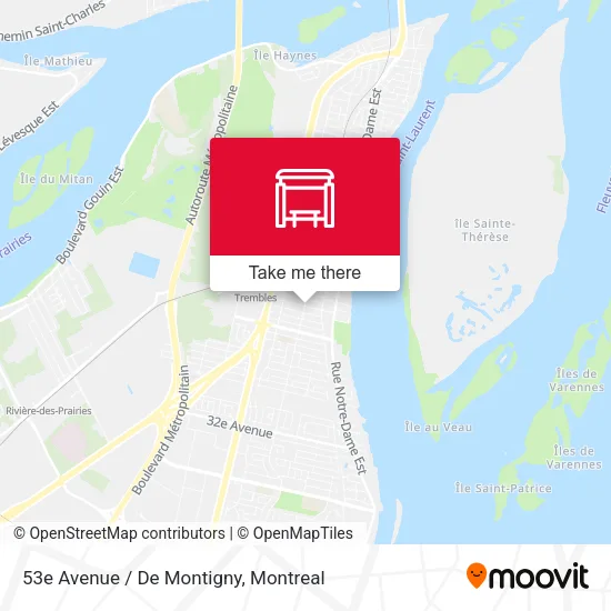 53e Avenue / De Montigny map