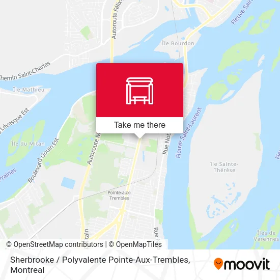 Sherbrooke / Polyvalente Pointe-Aux-Trembles map