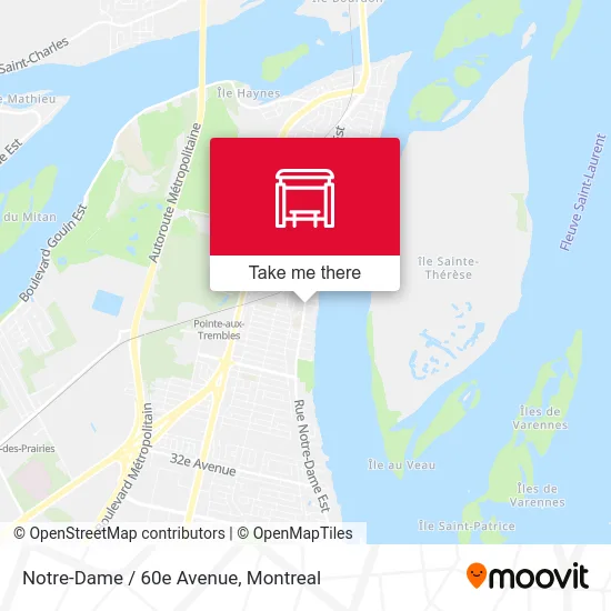 Notre-Dame / 60e Avenue map