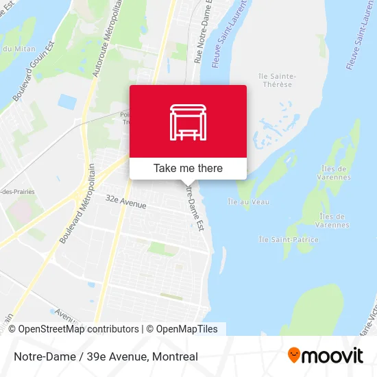 Notre-Dame / 39e Avenue map