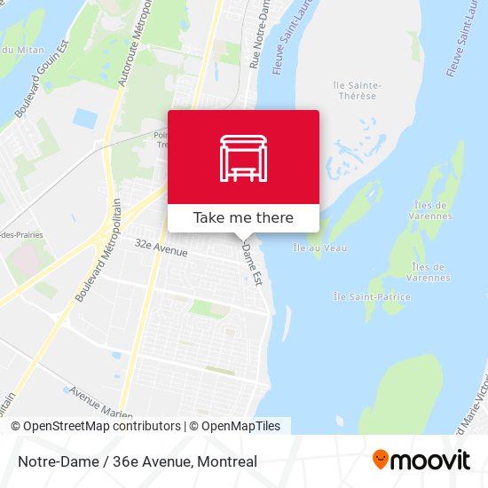 Notre-Dame / 36e Avenue map