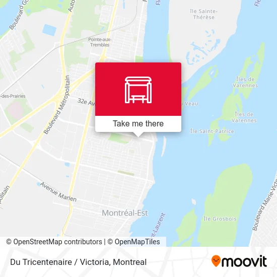 Du Tricentenaire / Victoria map