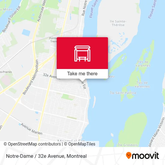 Notre-Dame / 32e Avenue map
