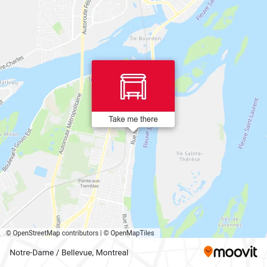 Notre-Dame / Bellevue map