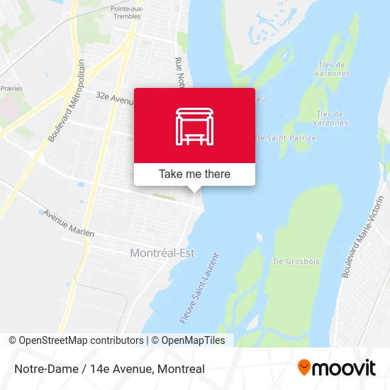 Notre-Dame / 14e Avenue map