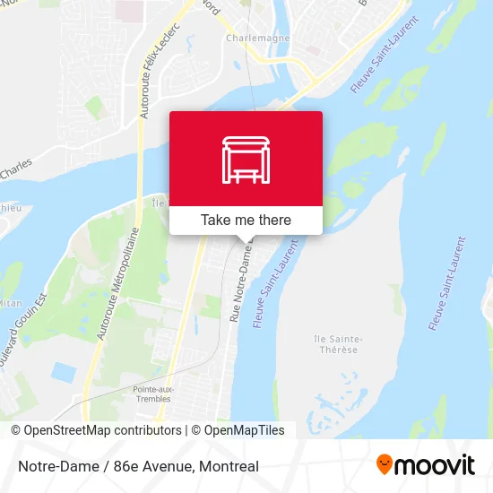 Notre-Dame / 86e Avenue map