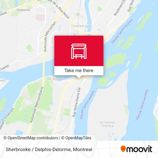 Sherbrooke / Delphis-Delorme map