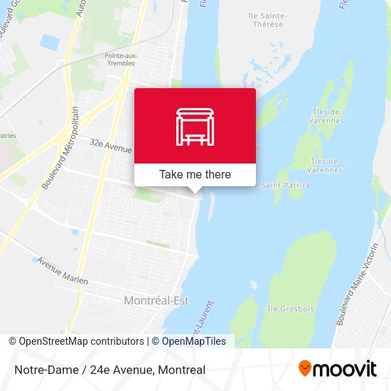 Notre-Dame / 24e Avenue map