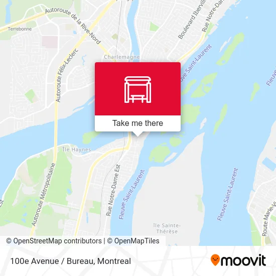 100e Avenue / Bureau map