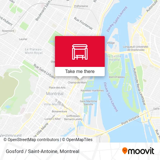 Gosford / Saint-Antoine map