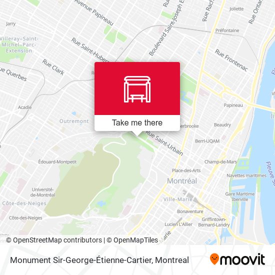 Monument Sir-George-Étienne-Cartier map