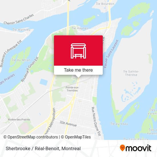 Sherbrooke / Réal-Benoit map