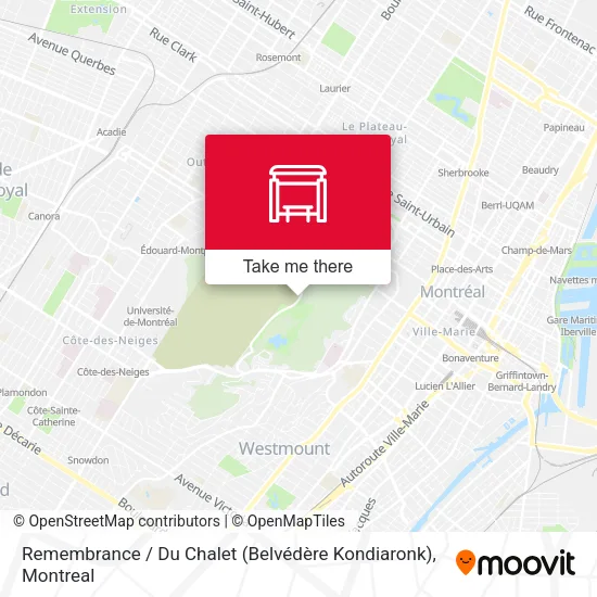 Remembrance / Du Chalet (Belvédère Kondiaronk) map