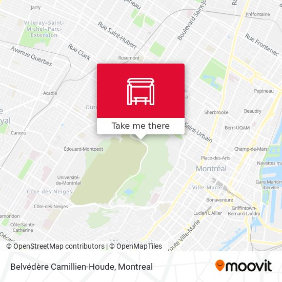 Belvédère Camillien-Houde map