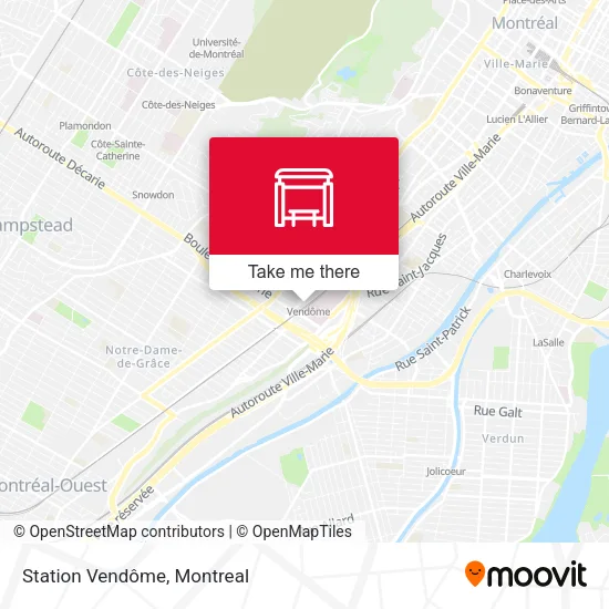 Station Vendôme map