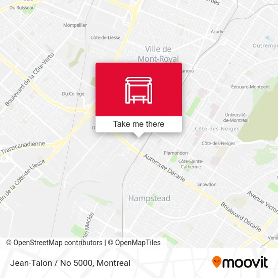 Jean-Talon / No 5000 map