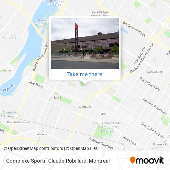 Complexe Sportif Claude-Robillard map