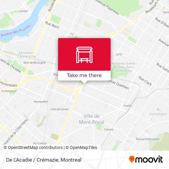 De L'Acadie / Crémazie map