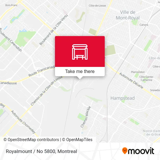 Royalmount / No 5800 map