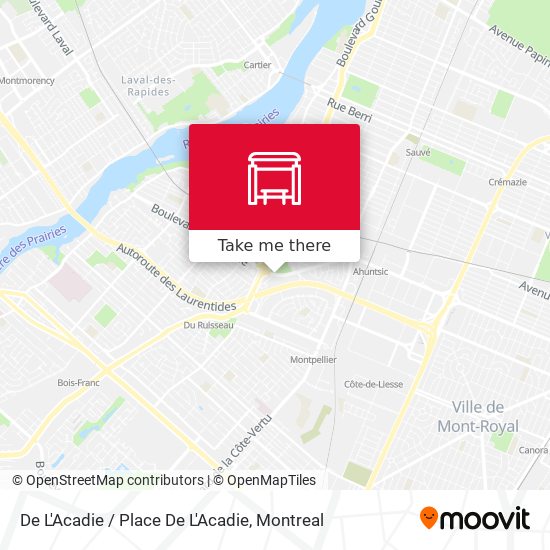 De L'Acadie / Place De L'Acadie map