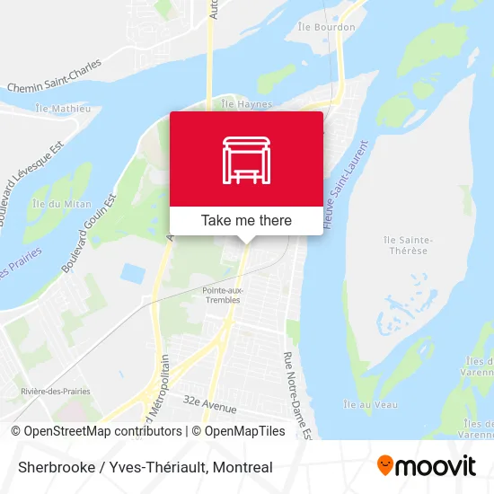 Sherbrooke / Yves-Thériault map
