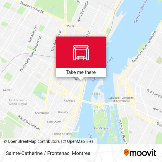 Sainte-Catherine / Frontenac map