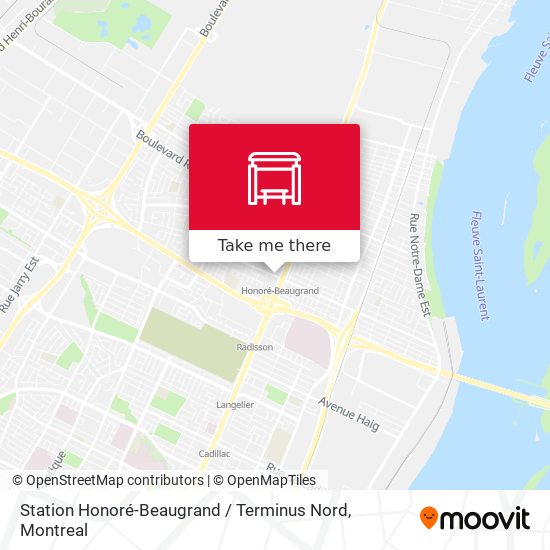 Station Honoré-Beaugrand / Terminus Nord map