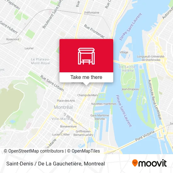 Saint-Denis / De La Gauchetière map