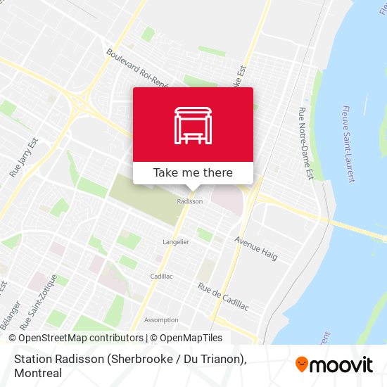 Station Radisson (Sherbrooke / Du Trianon) map