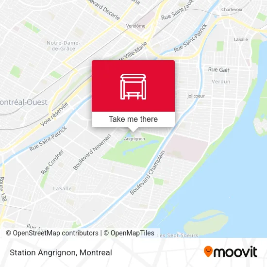 Station Angrignon map