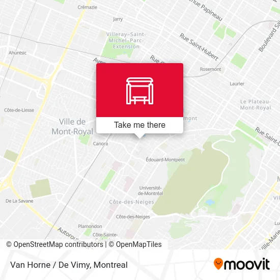 Van Horne / De Vimy map