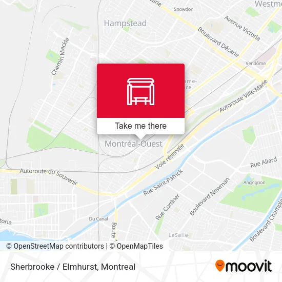 Sherbrooke / Elmhurst map