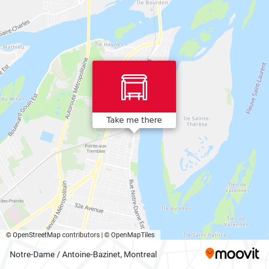Notre-Dame / Antoine-Bazinet map